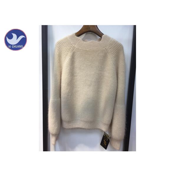 Quality Half Cardigan Knitting Womens Jumper Sweater Pullover Acrylic Wool Composition for sale