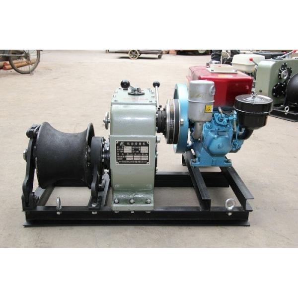 Buy cheap 3 Ton Portable Cable Winch Puller With Diesel Engine 4HP In Power Line Construction from wholesalers