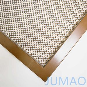 Buy cheap Custom Mesh Screen Divider Architectural Woven Metal Mesh Champagne Gold from wholesalers