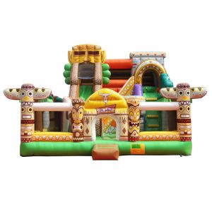 Buy cheap 0.55mm PVC Inflatable Bouncy Castle Playground For Rental Full Color Printing from wholesalers