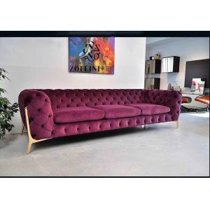 Buy cheap Red Fabric Chesterfield Sofa , Modern Chesterfield Leather Sofa Custom Service product