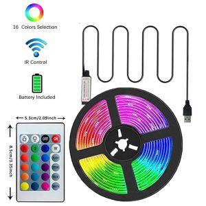24 Key Mini Rgb Led Strip Light Set 5v Usb Dimmable Led Ambient Light