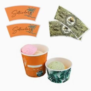 Buy cheap FSC Eco-friendly Single Side PE Laminated Coffee Cup Fan for Disposable Food Beverage Paper Cup from wholesalers