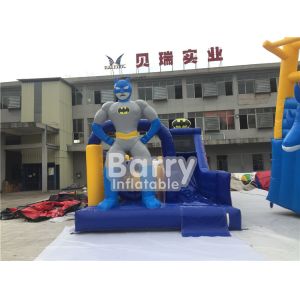 China Custom Made Inflatable Obstacle Course With Batman Slide With PVC Tarp Materials on sale