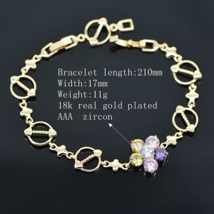 Buy cheap Classic 18K Gold Plated Cubic zirconia Bracelet & bangles factory wholesale high quality from wholesalers