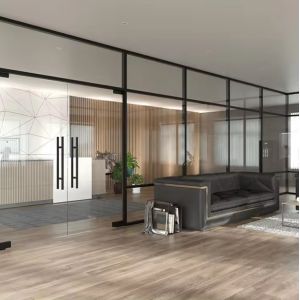 Buy cheap Modern Aluminum Frame Glass Partition Wall with 10 Years Warranty Custom Sizes and Powder Coating from wholesalers