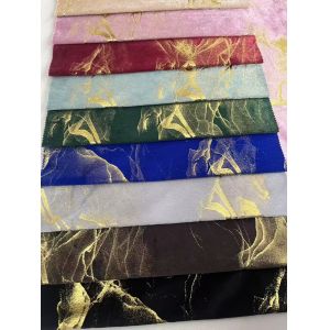 Buy cheap Luxury Velvet Curtain Fabric 100% Polyester Knitted Gold Foil Bronzing from wholesalers