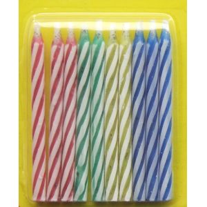Buy cheap Long Spiral Pattern Magic Relighting Birthday Candles Unscented SGS Certificated from wholesalers