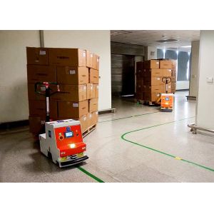 Buy cheap AGV Automated Guided Robot , Automated Guided Tugger High Guiding Accuracy from wholesalers