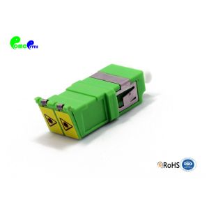 Buy cheap Fiber Optic Adapter LC APC to LC APC SM Bulkhead Duplex With Reduced Flange Auto Shutter from wholesalers