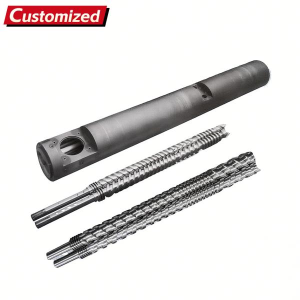 Buy cheap Customized Screw and Barrel Parallel Twin Screw Barrel precision products injection molding machine screw for Pe/pp Pelleting Extruder from wholesalers
