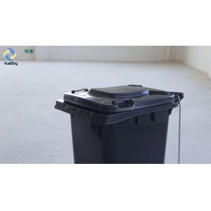 Buy cheap hdpe plastic bins 120l Plastic rectangular outdoor garbage cans with lids and wheels public recycling bins from wholesalers