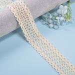 Buy cheap Durable 3.5CM Cotton Crochet Lace Cotton Border Eyelet Lace Trim from wholesalers
