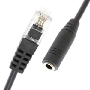 China CUSTOM RJ9 RJ10 to Female 3.5mm Audio Jack Headset Adapter Cable for Office Phone on sale