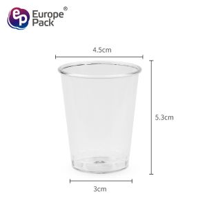 Smart design transparent party round wholesale clear drinking cheap mini plastic