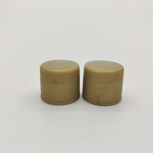 Buy cheap Golden 18mm Screw Cap , Ribbed Wall Plastic Caps And Closures from wholesalers