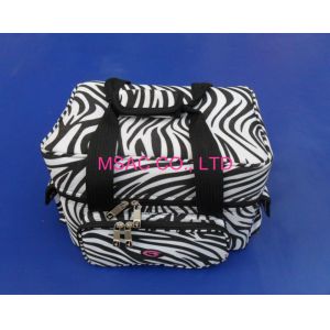 Custom Zebra Print Makeup Case , Fabric Zebra Makeup Bag L 320 X W 220 X H 240mm
