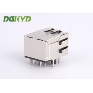 Buy cheap Right Angle integrated RJ45 single port female Jack with magnetics 8P8C For Router RJ45 With Transformer from wholesalers