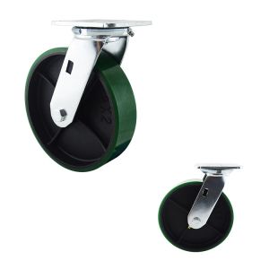 Buy cheap Vintage Industrial Casters 540kg Capacity Green PU 8 Inch Trolley Swivel Casters Wheels from wholesalers