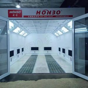 Buy cheap Gas Burner Heating Auto Spray Booth Automotive Including platform Paint Booth 4T Car Panel Stand from wholesalers