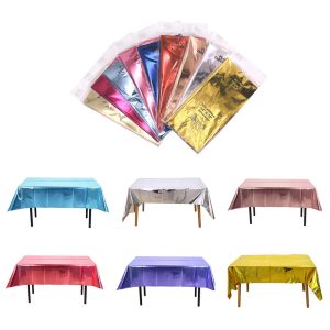 Buy cheap 137x274cm Polyester Vinyl Foil Plastic Wedding Tablecloths from wholesalers