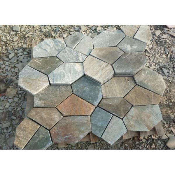 Quality Outside Block Paving Stones , Hard Quartzite Slate Paver Stepping Stones for sale