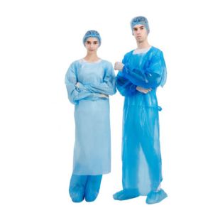 Buy cheap Waterproof Disposable Cpe Apron Gowns With Rubber Cuffs from wholesalers