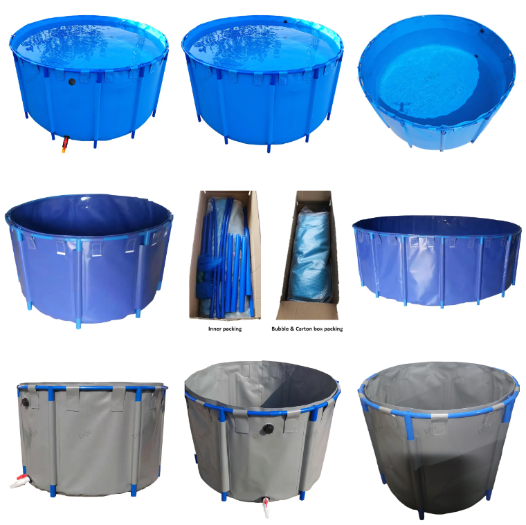 Buy cheap 7000 Liters Diameter 3m X Height 1m Square/Round Fish Pond 1800 Gallon Foldable Plastic Tank Swimming Pool For Promotion from wholesalers