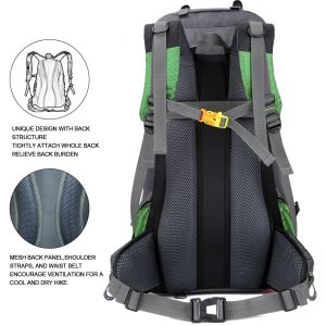 Custom Logo Waterproof Lightweight Hiking Backpack 60l For Climbing