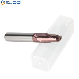Buy cheap 2 Flute Carbide Ball Nose End Mill HRC55 With AICrSiN Coating OEM / ODM from wholesalers