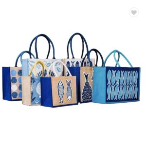 Buy cheap ODM White Red Linen Printed Jute Bags 16oz Thickness from wholesalers