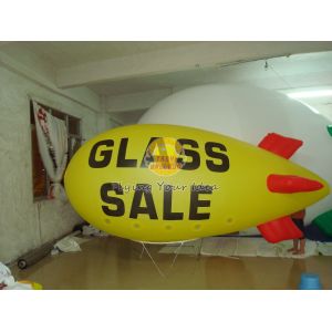 Buy cheap Attractive Yellow Inflatable Advertising Helium Zeppelin with Two Sides Digital Printing from wholesalers