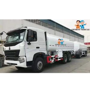 White ISO Anti Seismic Skeleton Enclosed Liquid Tanker Trailer