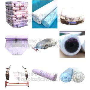 Buy cheap auto adhesive paint masking protect film 3.8*100m,HDPE car overspray masking film Logo printing,Antistatic corona treate from wholesalers