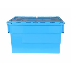 Buy cheap Virgin Plastic Attached Lid Containers Nestable Stackable Moving Tote Box from wholesalers