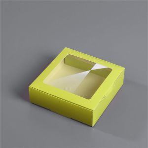 Wedding Gift Packing Boxes Bakery Packaging Box With Clear Pvc Window