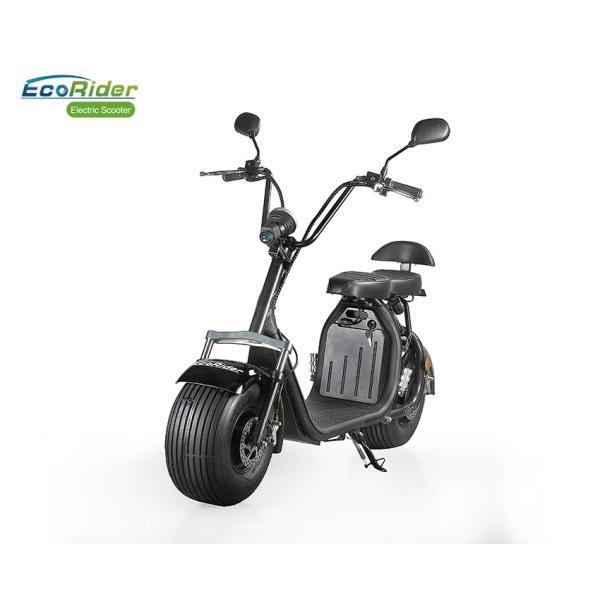 Buy cheap EcoRider 60v 12ah 1500 W Two Wheels Electric Scooter , 2 Wheel Motor Scooter With Removable Battery and double seat from wholesalers