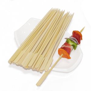 Buy cheap Food Grade Disposable Flat Bamboo Paddle Skewer With Custom Logo from wholesalers