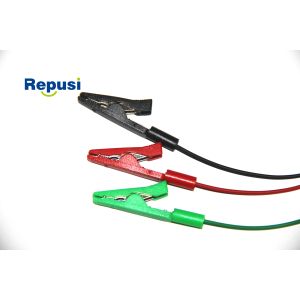 Reusable Alligator Clip Leads Wire In Neurology Area Singles With Colors Green