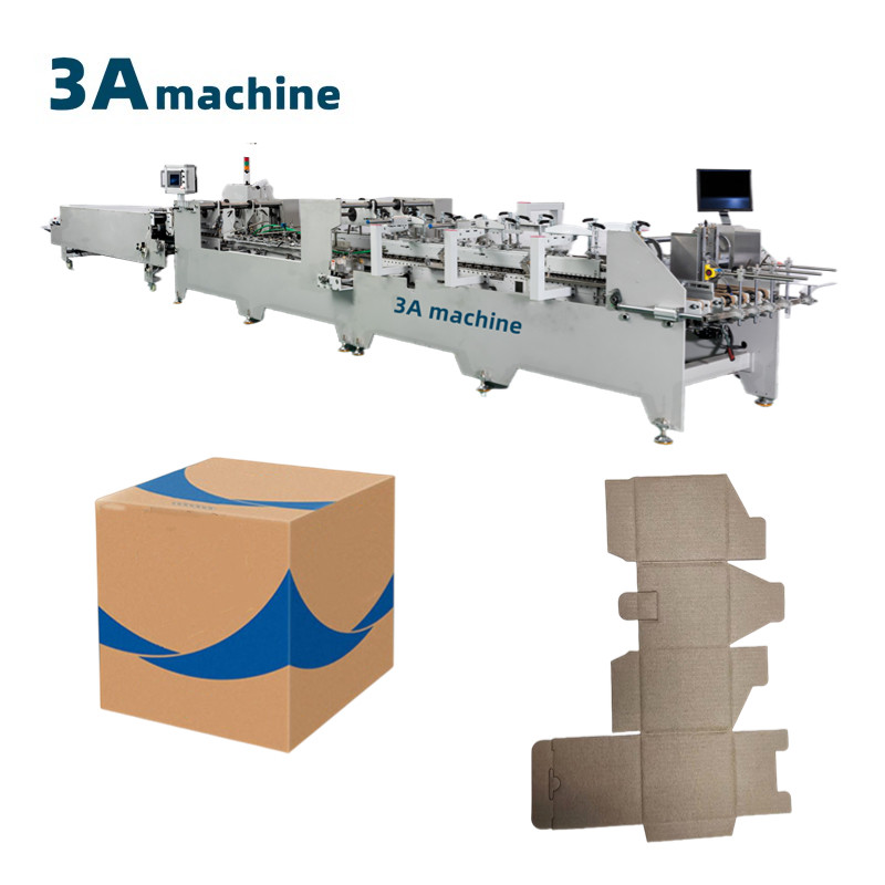 Buy cheap 380V Corrugated Box Dual- Lock Bottom Paper Box Folder Gluer Machine for and 2-3 Layers from wholesalers