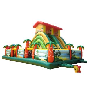 Children EN14960 Monkey Inflatable Play Park For Backyard