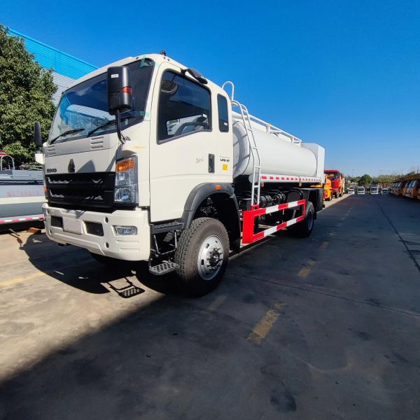 Buy cheap HOWO 12CBM Mobile Fuel Truck New 4*4 Manual Transmission 4x2 Drive Wheel Oil Tank with Metering System from wholesalers