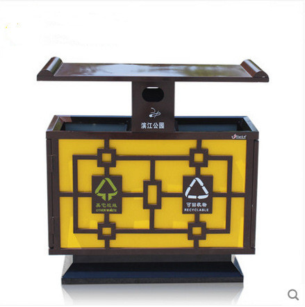 Buy cheap Community Classification Dual Compartment Trash Can Dual Trash And Recycling Bin from wholesalers