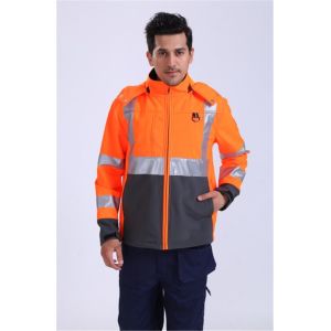 Buy cheap HIVIS Winter Work Clothes , OEM Hi Vis Work Gear For cold weather ,  reflective Softshell  jacket from wholesalers