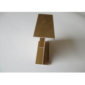 Golden Anodized Aluminium Track Extrusions Mill Finish OHSAS ISO9001 Certificati