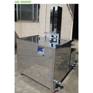 Wheel Rim Cleaning Ultrasonic Engine Cleaner With Hydraulic Lift Plc Controlled