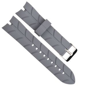 Buy cheap Leaf Texture Mens Rubber Watch Bands , 24mm Silicone Watch Strap from wholesalers
