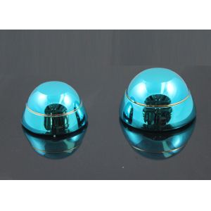 Buy cheap Custom Made Bullet Shape Plastic Cosmetic Jars With Blue Gold Edge from wholesalers