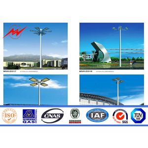 Round Painting 60M High Mast Pole with Lifting System for Plaza Lighting