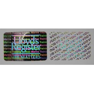 Buy cheap Tamper Evident Void Hologram Security Stickers / Hot Stamp Stickers Glossy Varnish from wholesalers